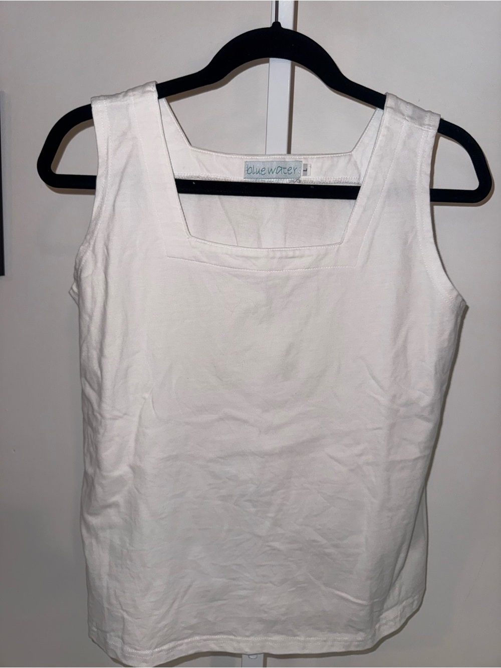 White Square-Neck Tank Top